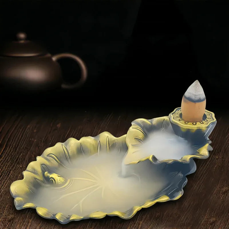 Incense Cone Burner Lotus Leaf