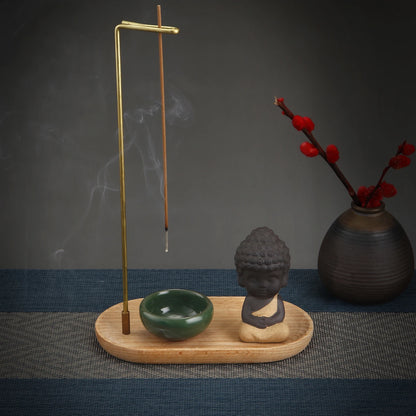 Ceramic Monk Incense Burner