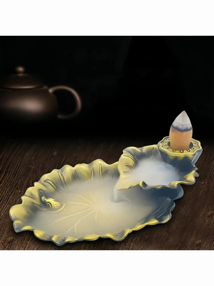 Incense Cone Burner Lotus Leaf